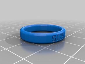 ring size 8 rings customized 3d print model - Mito3D