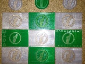 madagascar instituto logotipo do cartão sinais logotipos 3d print model - Mito3D