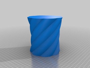 8 vazo tek spiral lobları dekor özelleştirilmiş 3d print model - Mito3D