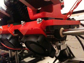 fan mounts sjkellys dual carriage 3d printer accessories 3d print model - Mito3D