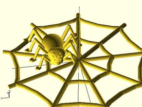 halloween spider web 3d drucken openscad 3d print model - Mito3D