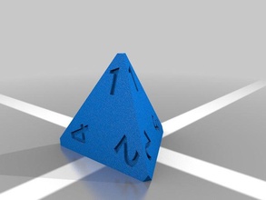 d4 polyhedral die dice dd gaming tabletop 3d print model - Mito3D