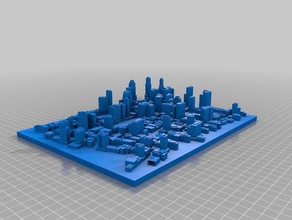 city scape des bâtiments les structures paysage urbain mise en page 3d print model - Mito3D