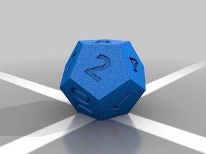 d12 polyhedral dice 3d print model - Mito3D