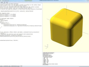 semiroundedcube openscad module other chamfer minkowski 3d print model - Mito3D