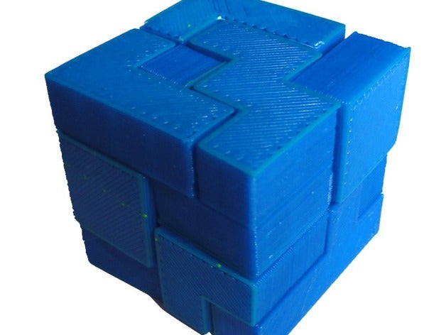 paranóia cubo quebra-cabeças balbúrdia de quebra-cabeça peças tetris 3D print model - Mito3D