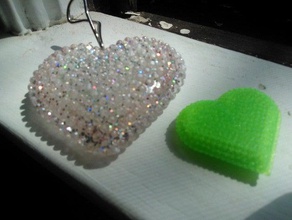 cuore sfere portachiavi 3d print model - Mito3D
