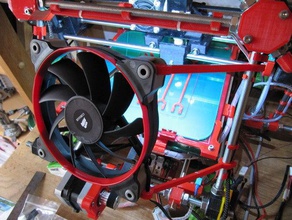 fan holder 120mm corsair af120 prusa 3d printer parts 3d print model - Mito3D