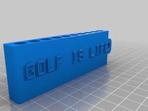 zach baber golf tee holder sport outdoors customized 3d print model - Mito3D