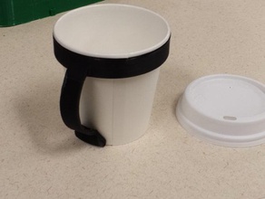 8 oz vaso de papel asa la taza cocina comedor café 3d print model - Mito3D
