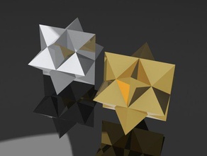 yoshimoto-Würfel andere 2robotguy makezine mendel open-source - reprap Stern weiß gator crazy-star-cube geometrie Teil pla puzzle Spielzeug 3d print model - Mito3D