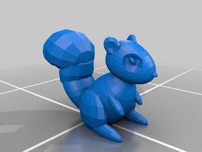 squirrel simple animals 3d print model - Mito3D