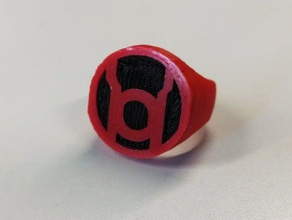 red lantern ring dual extrusion rings dc comics dualextrusion dualstrusion green two color 3d print model - Mito3D