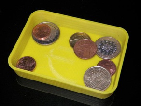 bocal argent de l'organisation la boîte pièce monnaie le dollar euro livre 3d print model - Mito3D