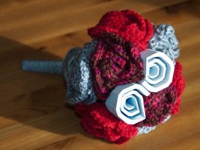 digital rosa arredamento mazzi di fiori fiore maker nozze sketchup il giorno san valentino 3d print model - Mito3D
