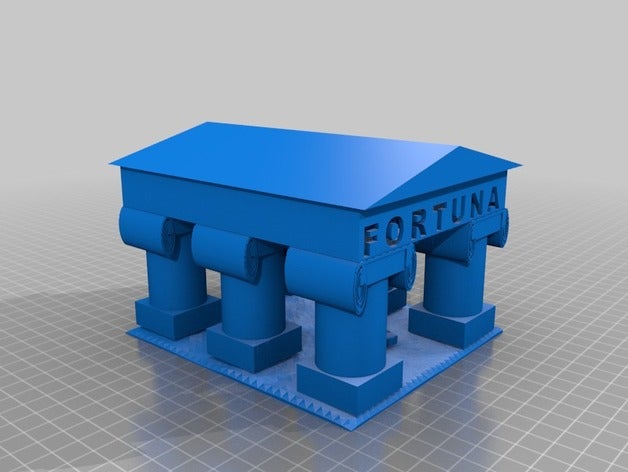 fortuna tempio statua fisso 3d stampa 3D print model - Mito3D