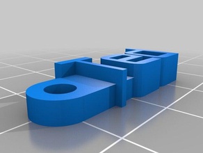ted customized message Schlüsselanhänger Organisation 3d print model - Mito3D