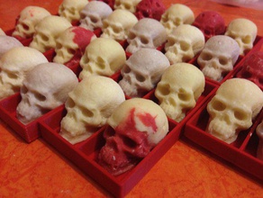 cioccolato cranio creatore della muffa cucina pranzo all hallows eve candy catturato cibo di halloween openscad samhain la scansione denti il vampiro 3d print model - Mito3D