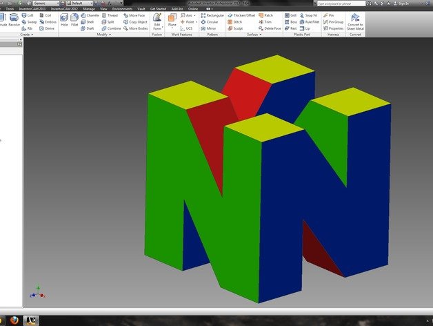 n64-logo Zeichen logos 3D print model - Mito3D