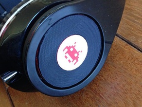 personnalisable couvercle de la batterie logo casque beats l'audio audio dre 3d print model - Mito3D