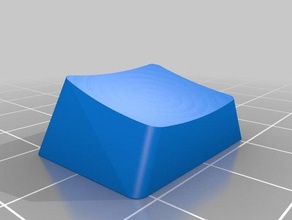 cherry blue blank key top stl openscad computer 3d print model - Mito3D