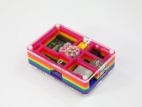 pibow recinto raspberry pi&acirc&reg modelo equipo el acrílico caso láser de corte las capas raspi 3d print model - Mito3D