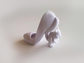 squirrel high heel shoe other 3d print model - Mito3D