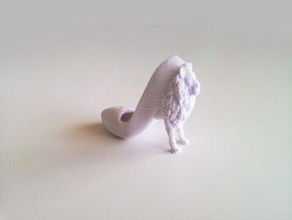 lion high heel shoe other 3d print model - Mito3D