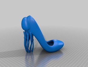 jellyfish high heel shoe other 3d print model - Mito3D