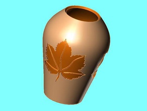 feuille de vase décor 3d print model - Mito3D