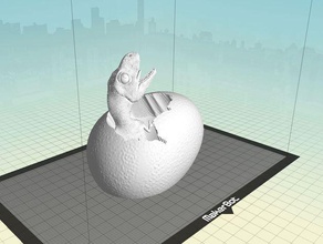 baby rex-ei Skulpturen Dinosaurier 3d print model - Mito3D