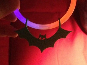 bat charm glowstick bracelets jewelry halloween jewelery openscad openscadtutorial ornament 3d print model - Mito3D
