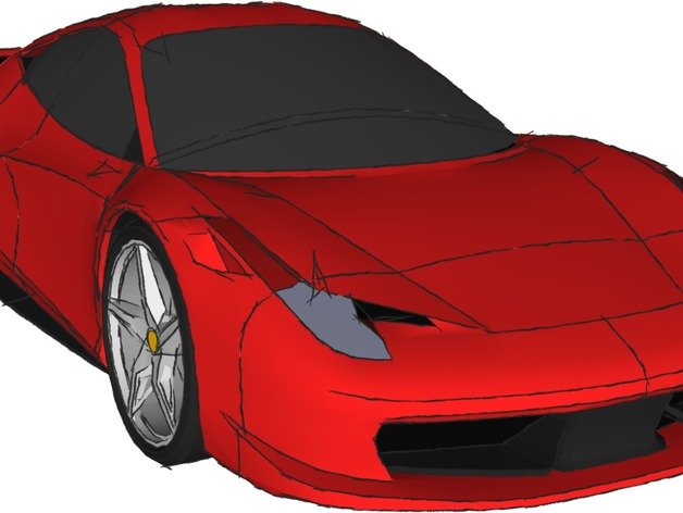 ferrari 458 model kit i veicoli 3d art auto l'esperimento gromfrog famiglia italia parte reprap sketchup lo spam super car giocattolo aggiornamento utile 3D print model - Mito3D