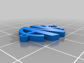ank monograma pingente de múltiplos loops jóias personalizado 3d print model - Mito3D