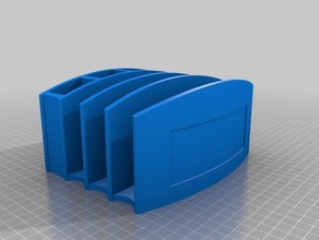 curved mail caddy pencil cup organization carrier counter desk envelope organizer 3d print model - Mito3D