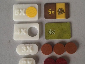 agricola pezzi del gioco giocattolo accessori accessorio consiglio da tavolo euro eurogame cibo meeple la moltiplicazione si moltiplicano tabletopgame token 3d print model - Mito3D