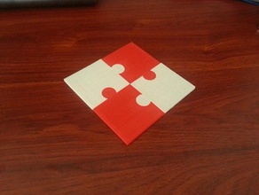 puzzle Untersetzer Dekor Tabelle coaster 3d print model - Mito3D