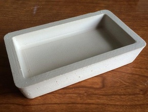 box mold casting plaster containers 3d print model - Mito3D