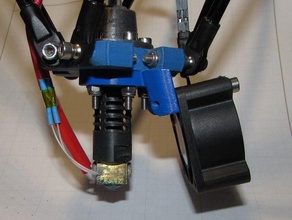 j-head fan mount 3d printer parts kossel 3d print model - Mito3D