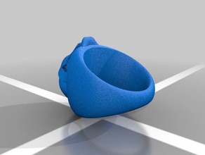 skull ring rings 3d print model - Mito3D