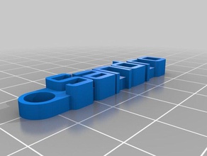 my customized message keychaingg organization 3d print model - Mito3D