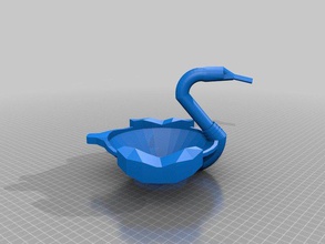 swan Pflanzer outdoor Garten Schüssel container funktionell ist Skulptur 3d print model - Mito3D
