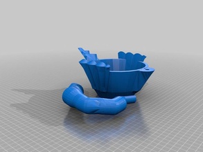 swan planter 2 outdoor garden bowl container functional sculpture 3d print model - Mito3D