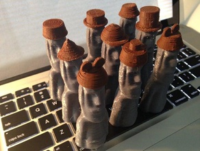 más moai sombreros accesorios 3d print model - Mito3D