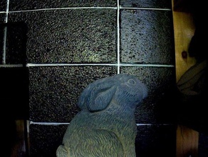 pedra coelho oculta câmara a arte makerbotdigitizer scan 3d print model - Mito3D