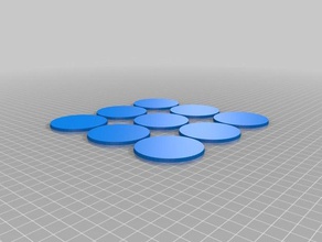 mon paramétrique personnalisé wargaming miniatures de la base générateur jouet jeu accessoires 3d print model - Mito3D