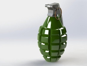 hand grenade model props desk toy movie prop 3d print model - Mito3D