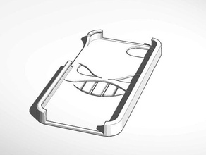 visage en colère cas de l'iphone 5 mobile 5c 5s le couvercle coupe out pochoir 3d print model - Mito3D