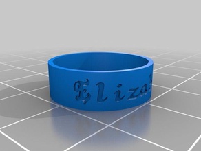 elizabeth anneau les anneaux personnalisé 3d print model - Mito3D