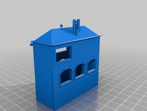 gauge train signal box trial buildings structures 3d print model - Mito3D